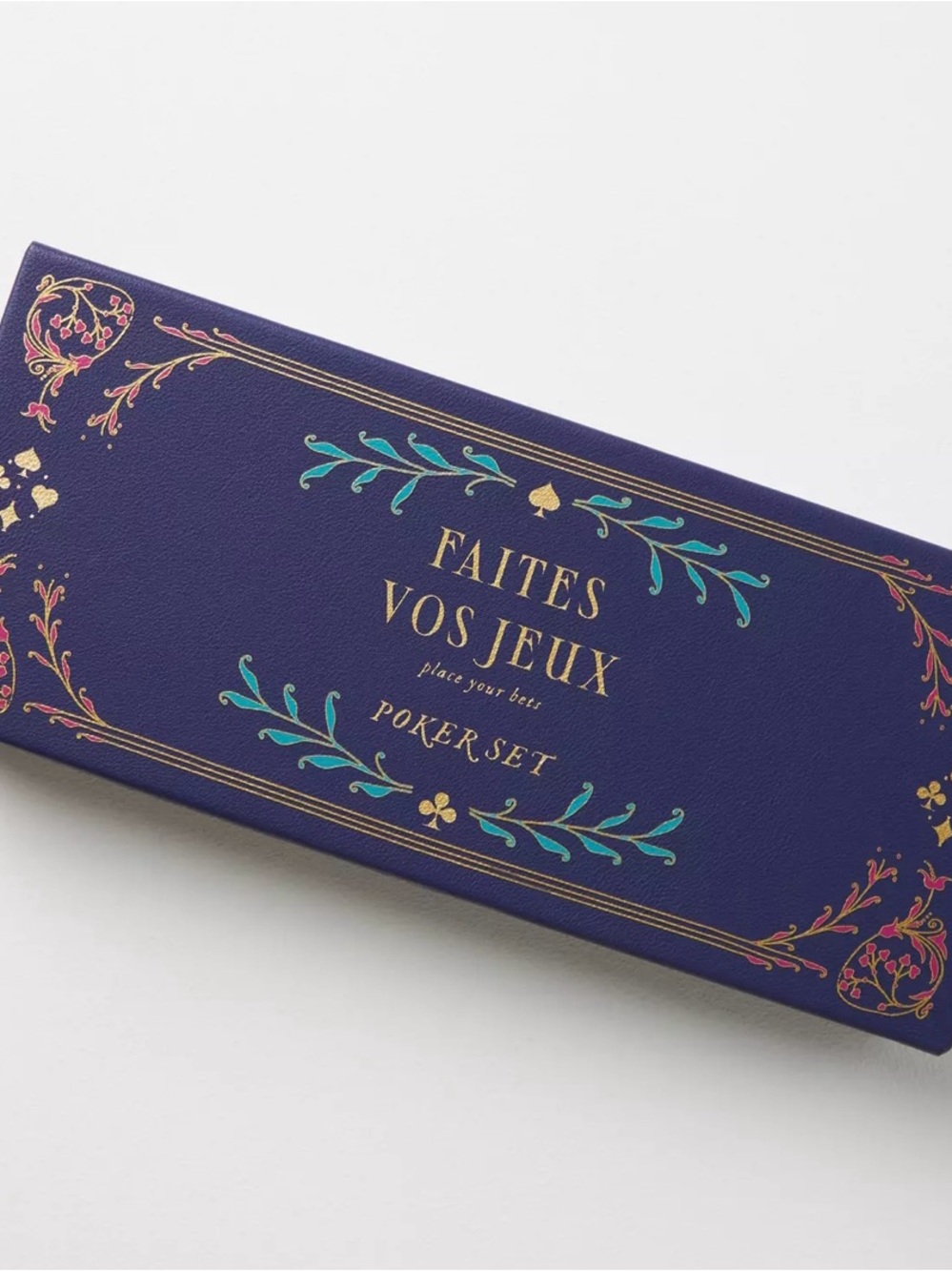 Anthropologie Faites Vos Jeux Purple Poker Set Case